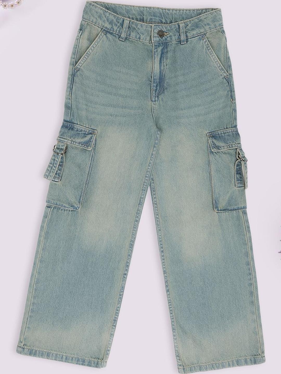 Pantaloons Junior Girls Flared Cotton Mid-Rise Jeans