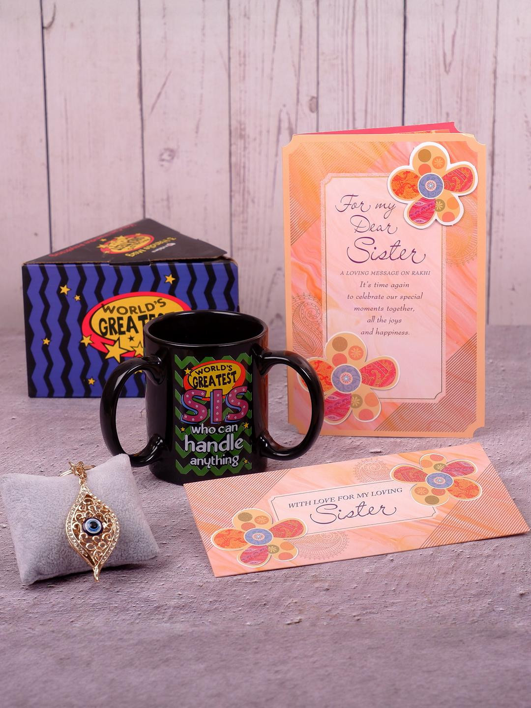 Archies Talisman Evil Eye Keychain Mug With Sister Greeting Card