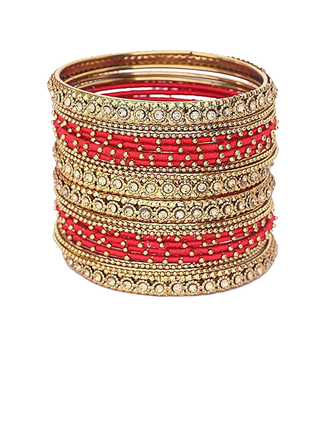 Chura king Set Of 20 Stone-Studded Bangles