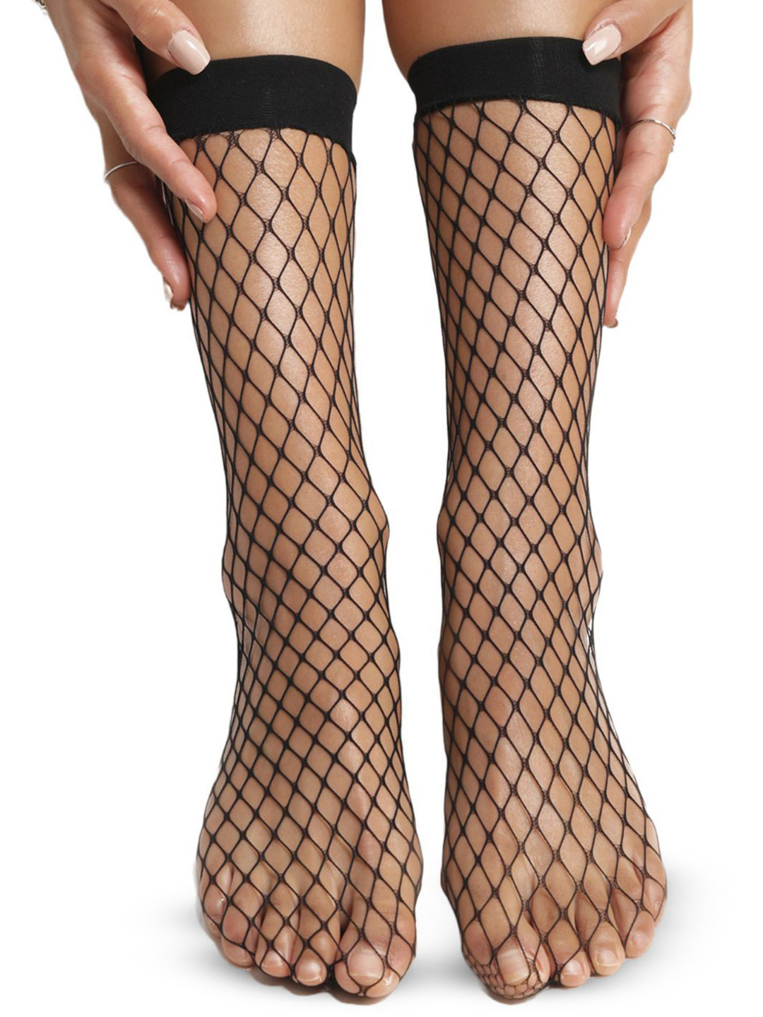 NEXT2SKIN Women Pack Of 3 Fishnet Patterned Ankle Length Socks