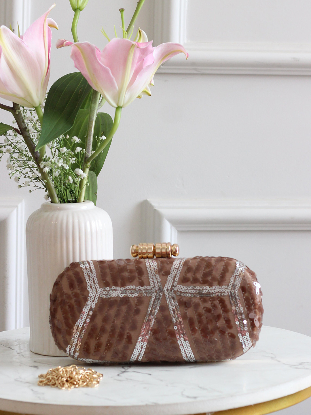 BOXWISH BY BHUMIKA Embellished Box Clutch