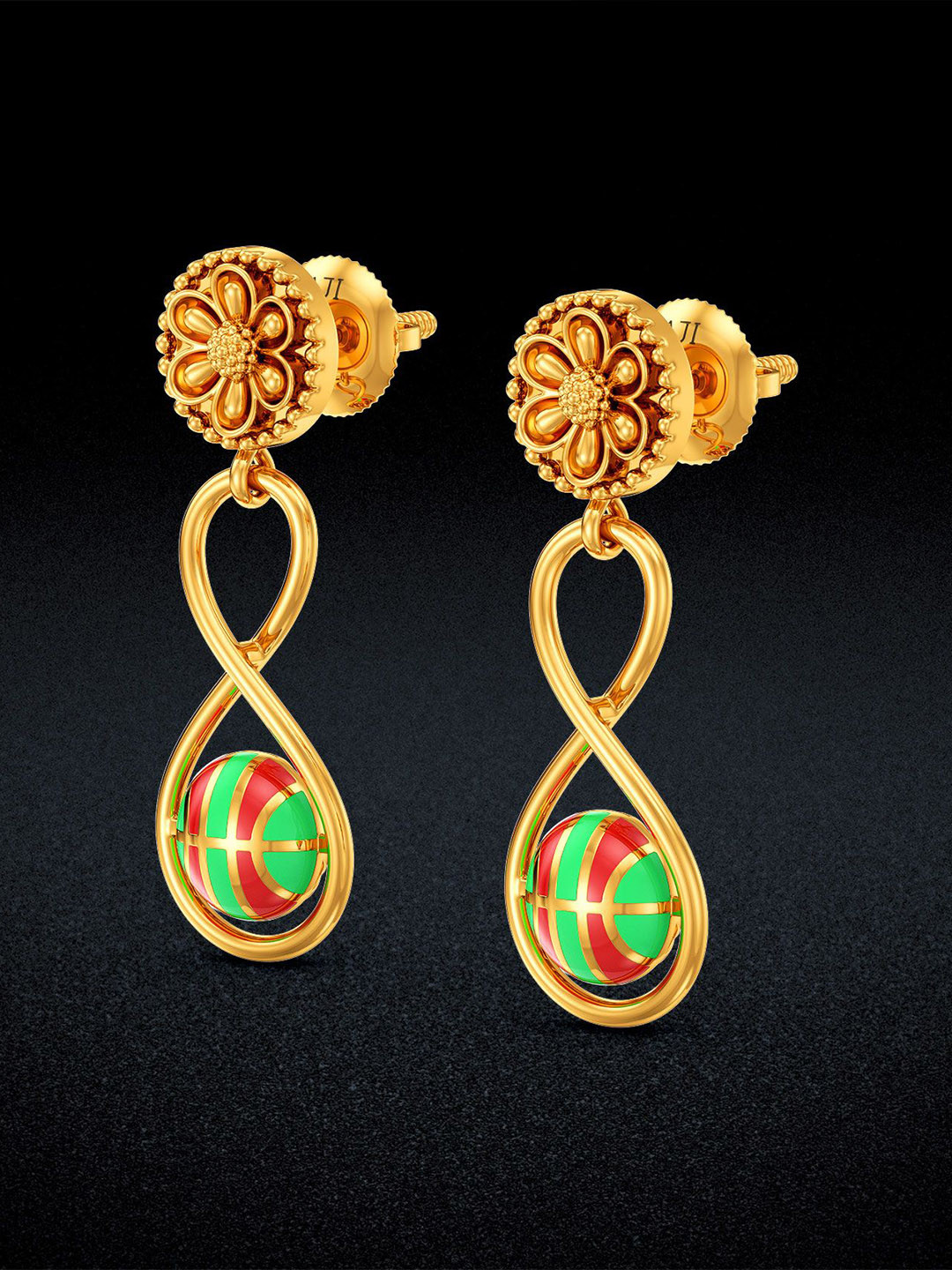 Joyalukkas Women Earrings Gold- 6.1 gms