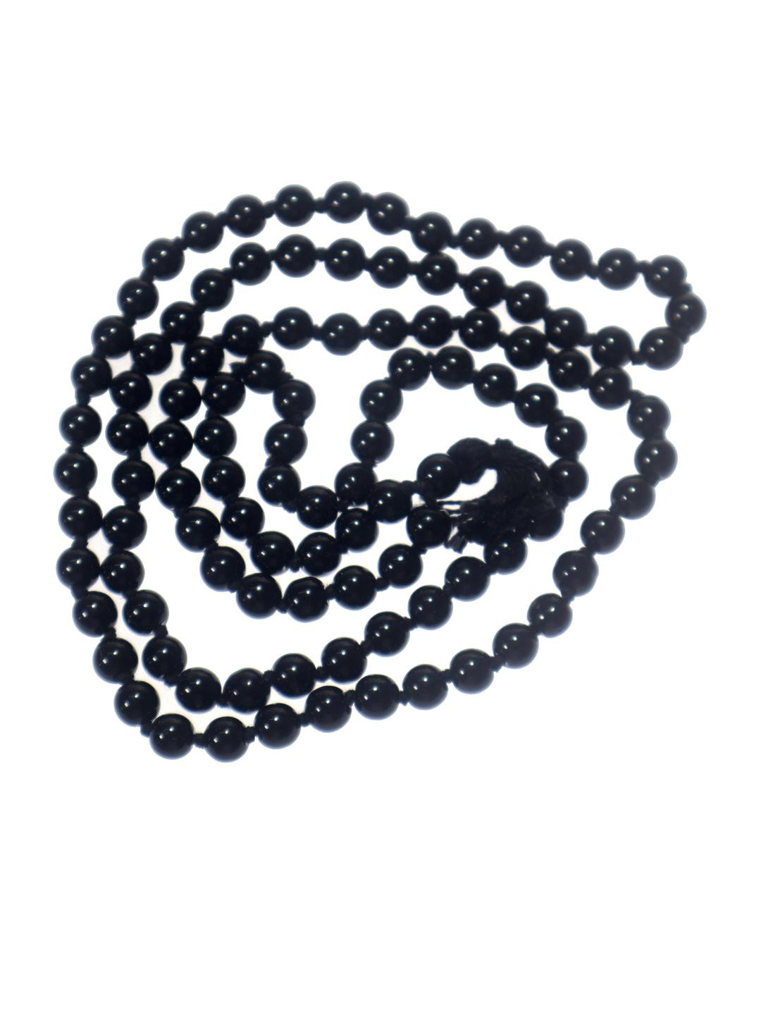 AURRA STORES Unisex Black Crystal Beaded Chain