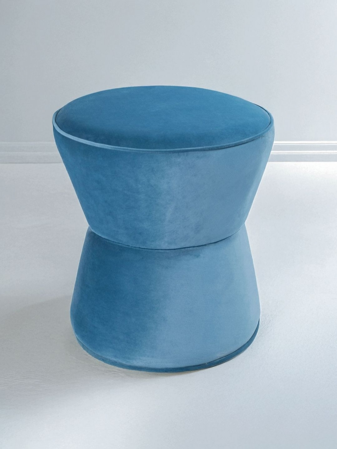 Sujan Carnival Funiture Blue Round Pouffe Cushion