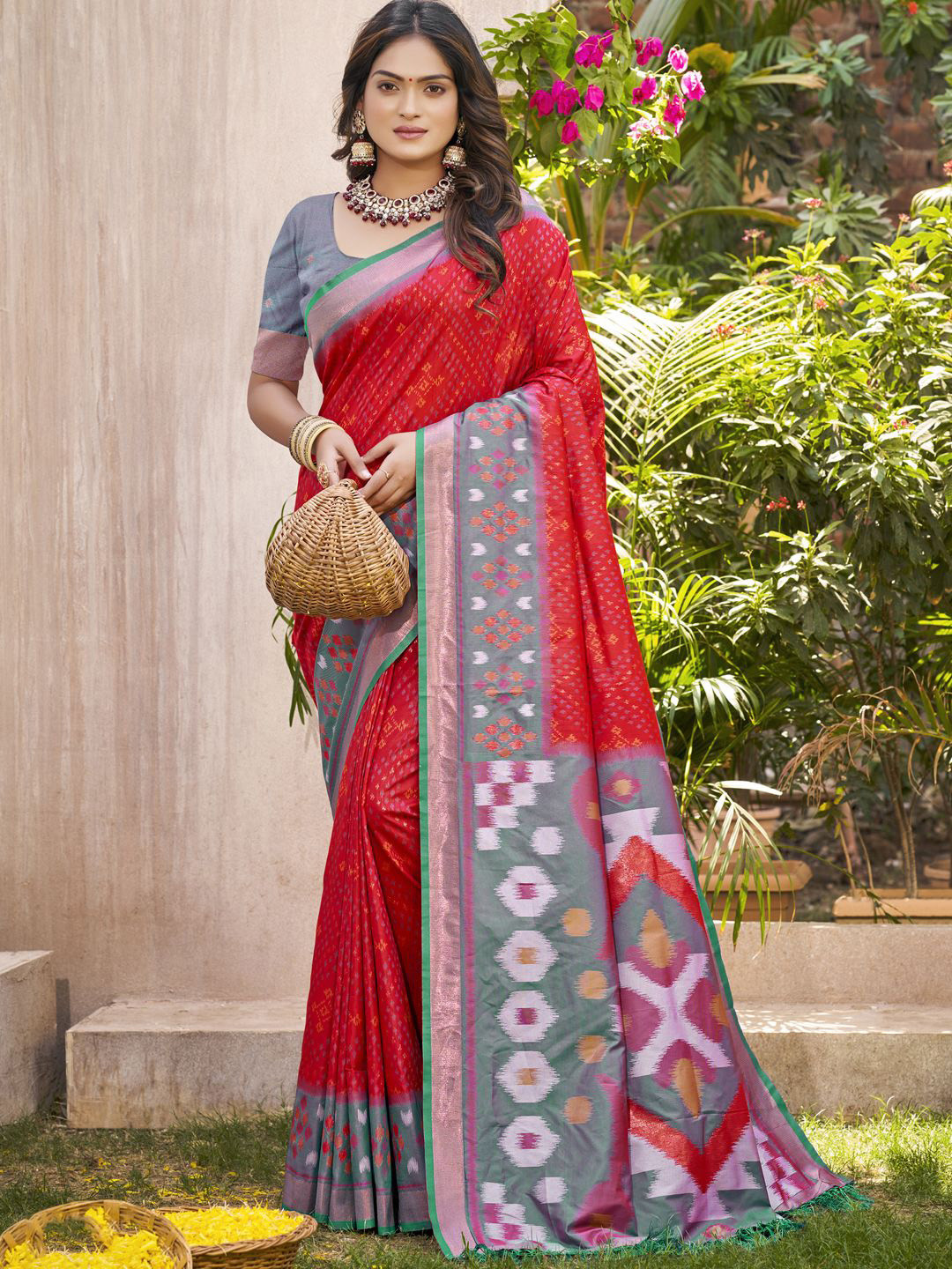 Astita Woven Design Zari Pochampally Saree