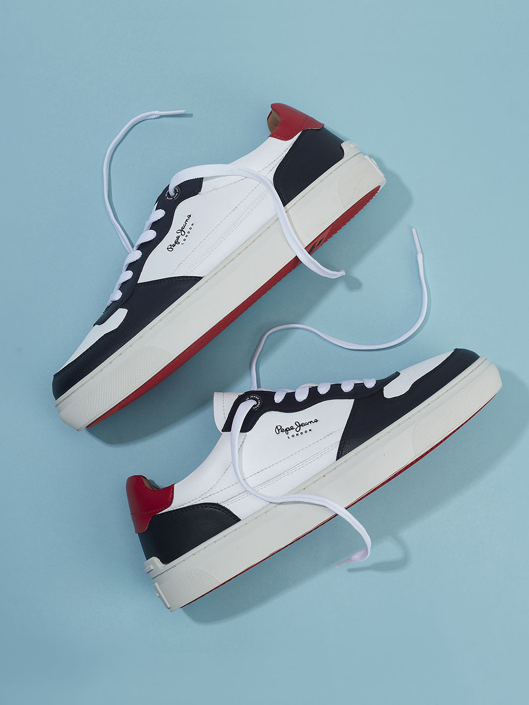 Pepe Jeans Men Colourblocked Lace-Up Sneakers - Image 1