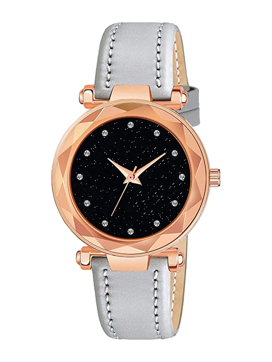 CSAMON Women Embellished Dial Analogue Watch GR37-9RG 12D GREY L