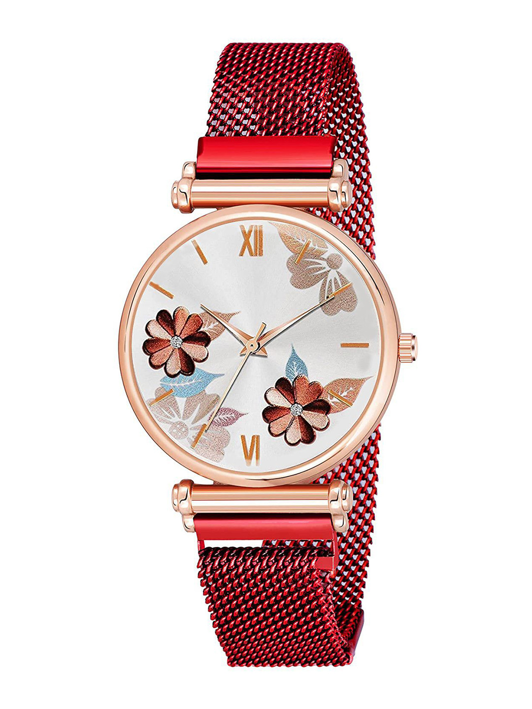 Gopal Shopcart Unisex Printed Bracelet Style Straps Analogue Watch C34RG RED Fosil M