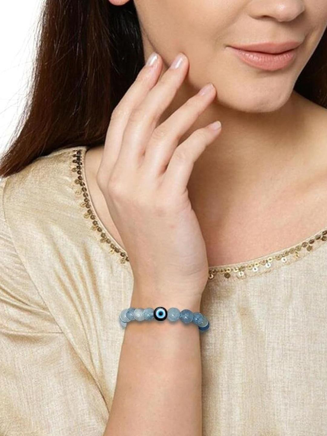 Rodya 2 Brass Blue & Black Bracelet