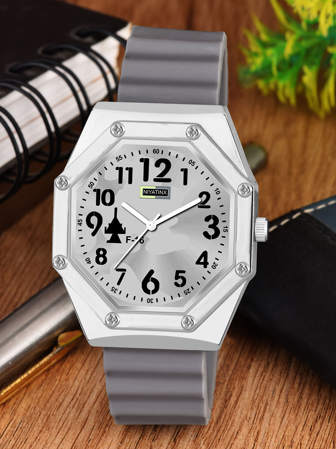 CSAMON Men Dial & Bracelet Style Straps Analogue Watch C1021SLV F16GREY GREY802