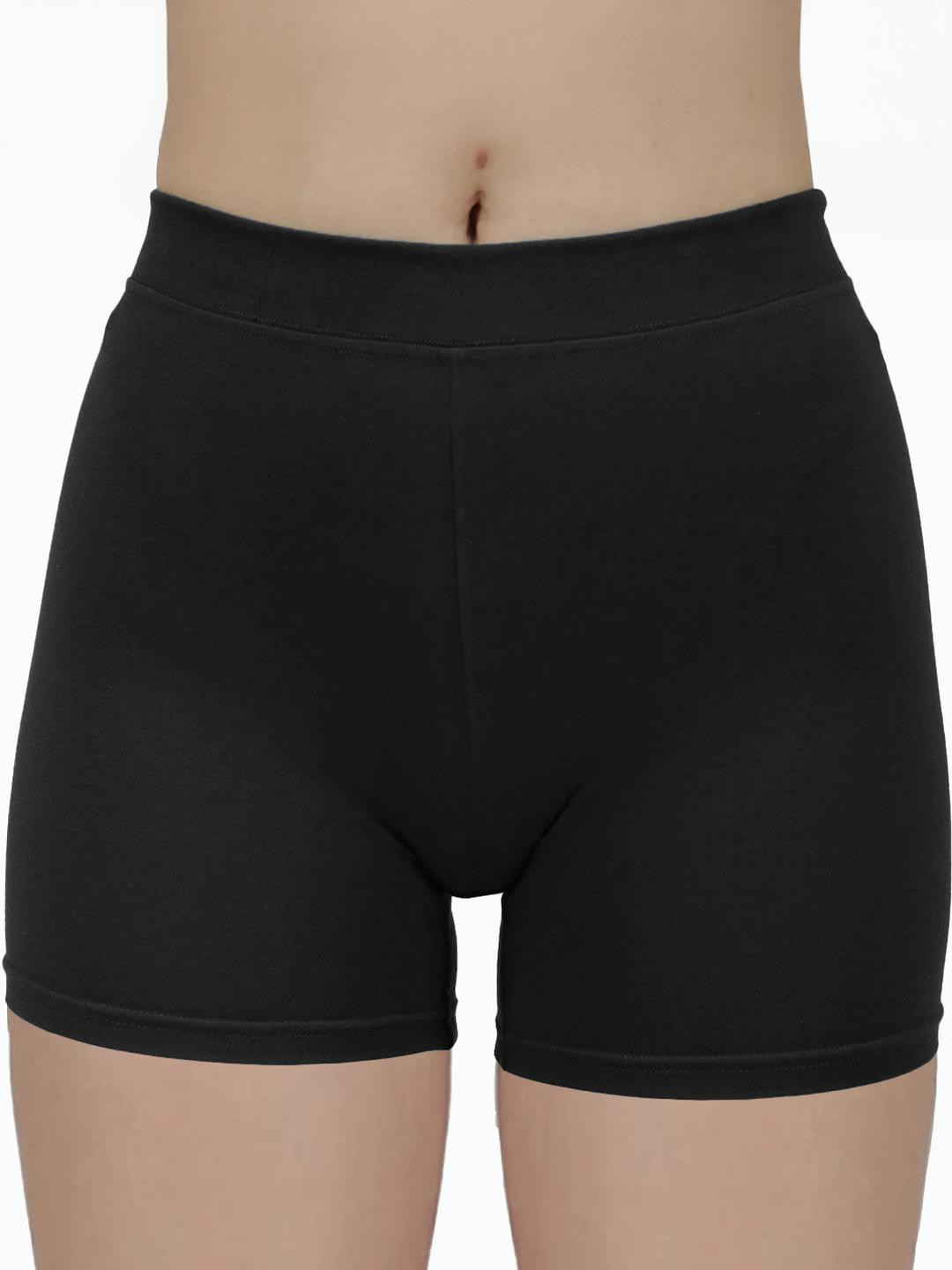 Amul Comfy Pack of 3 Women Solid Maroon & Navy Outer Elastic Boy Shorts