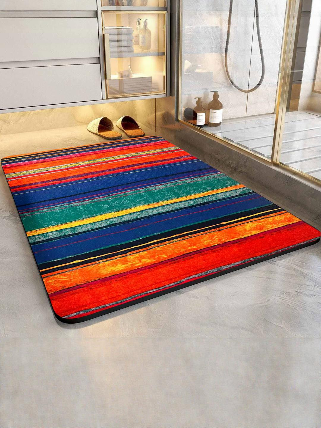 IVAZA Colour Blocked 210 GSM Silicone Bath Mat