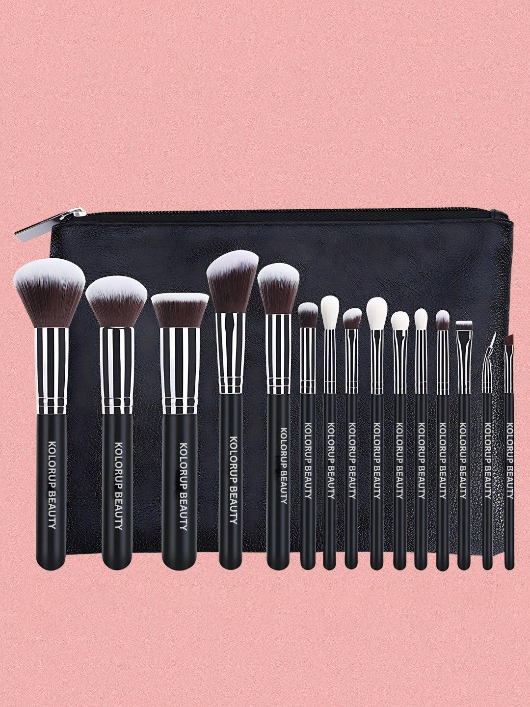 KOLORUP BEAUTY Set Of 15 High Quality Makeup Brushes With Bag