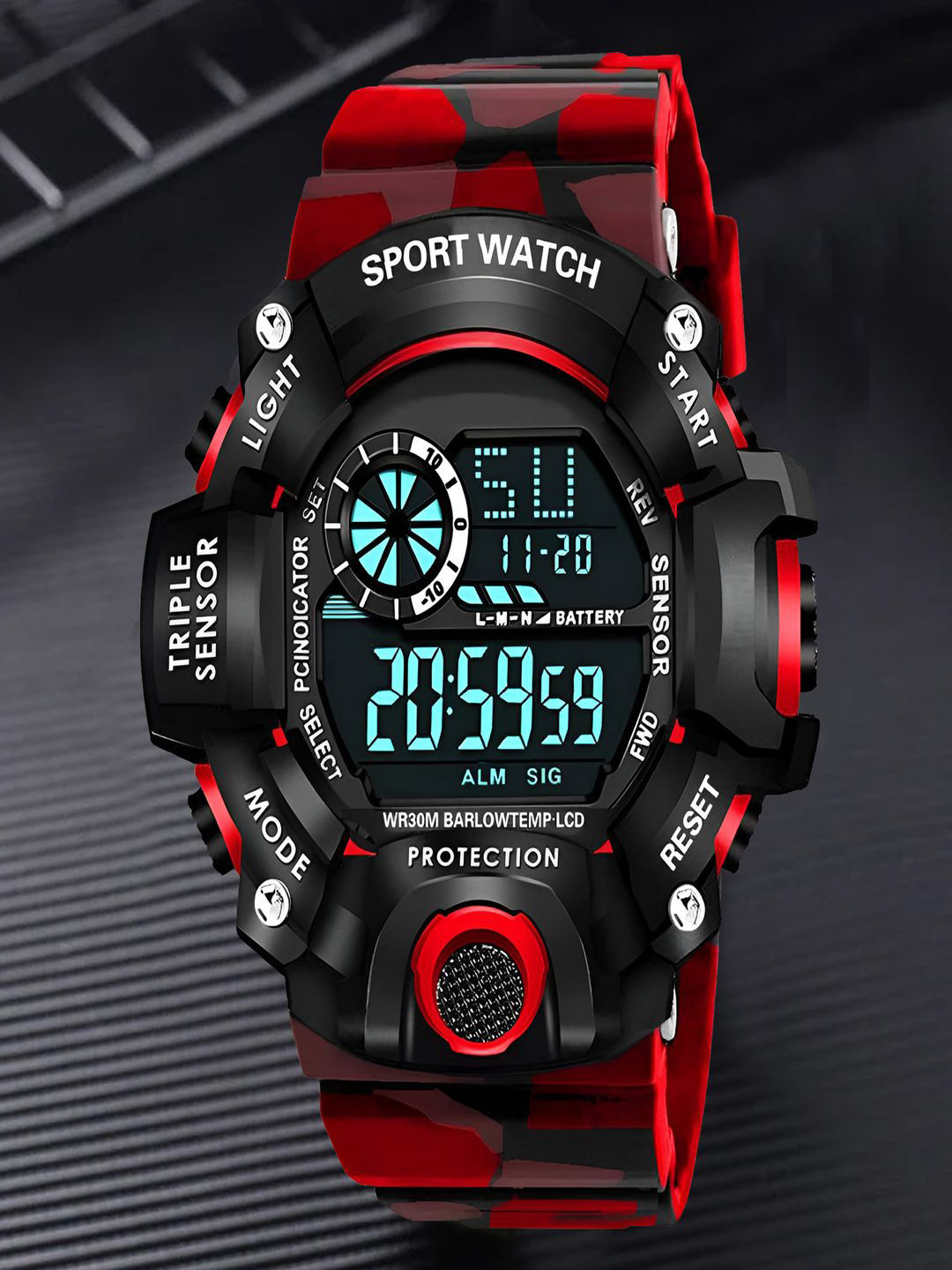 Hala Men Solid Round Tang Regular Digital Watch-m2 G90