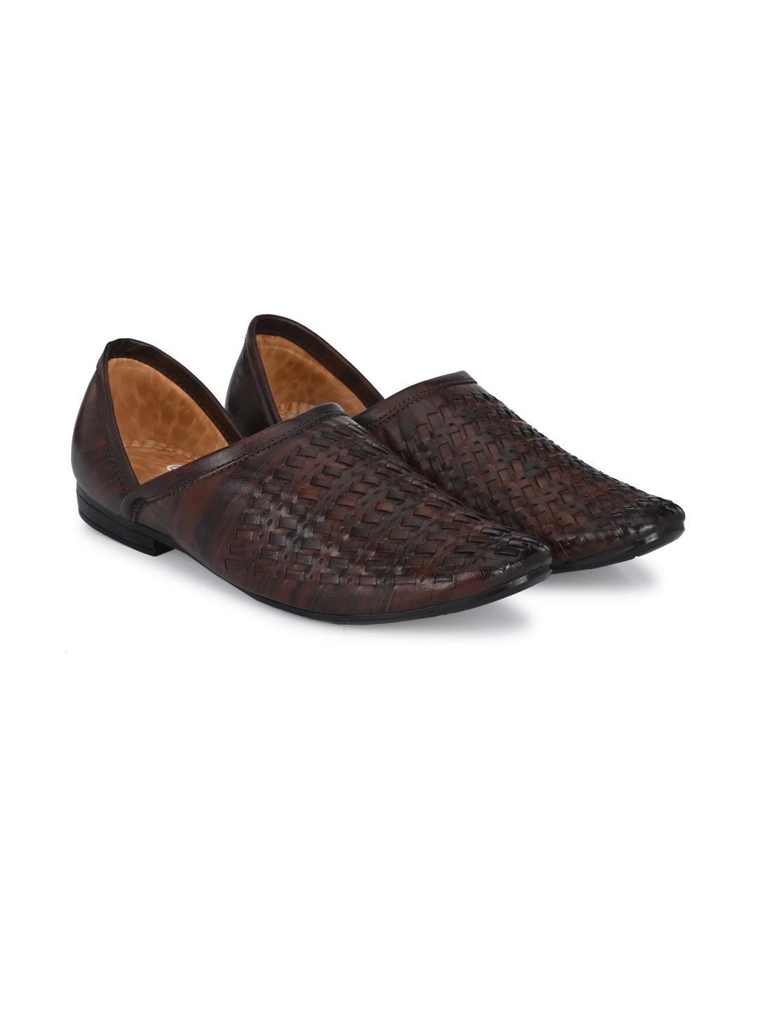G L Trend Men Striped Mojaris