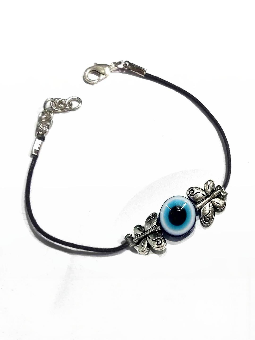 gurjari jewellers Women Evil Eye Beads Charm Black Bracelet