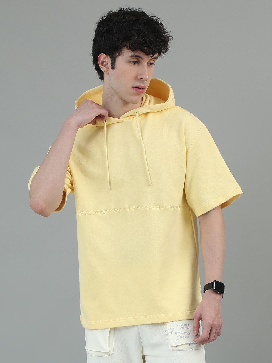 ANML VR Chimp Men Hooded Embroidered Relaxed Fit T-shirt