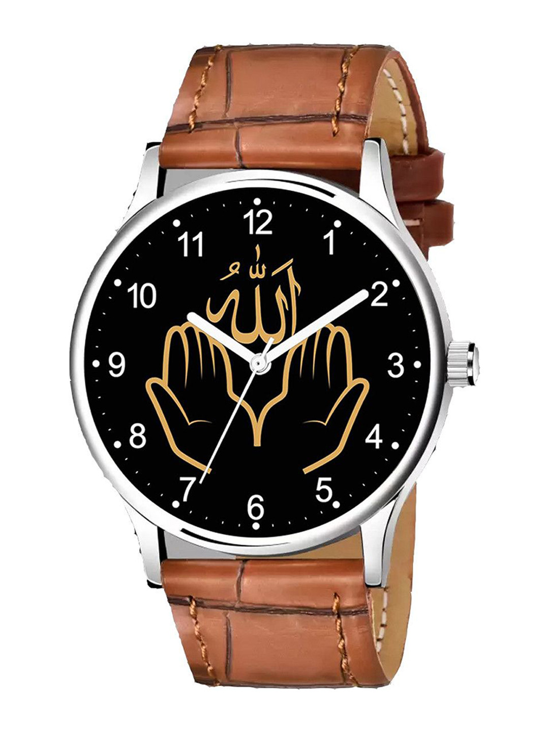 CSAMON Men Analogue Watch 1018SLV Islamic NUM03 Beige L