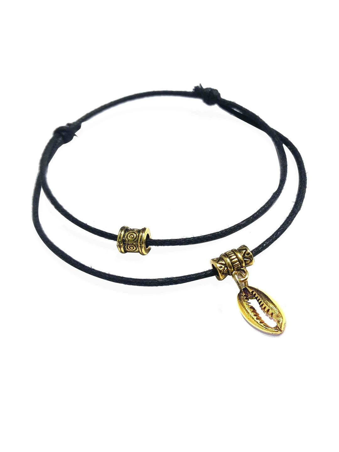 gurjari jewellers Women's Kodi Black Thread Anklet