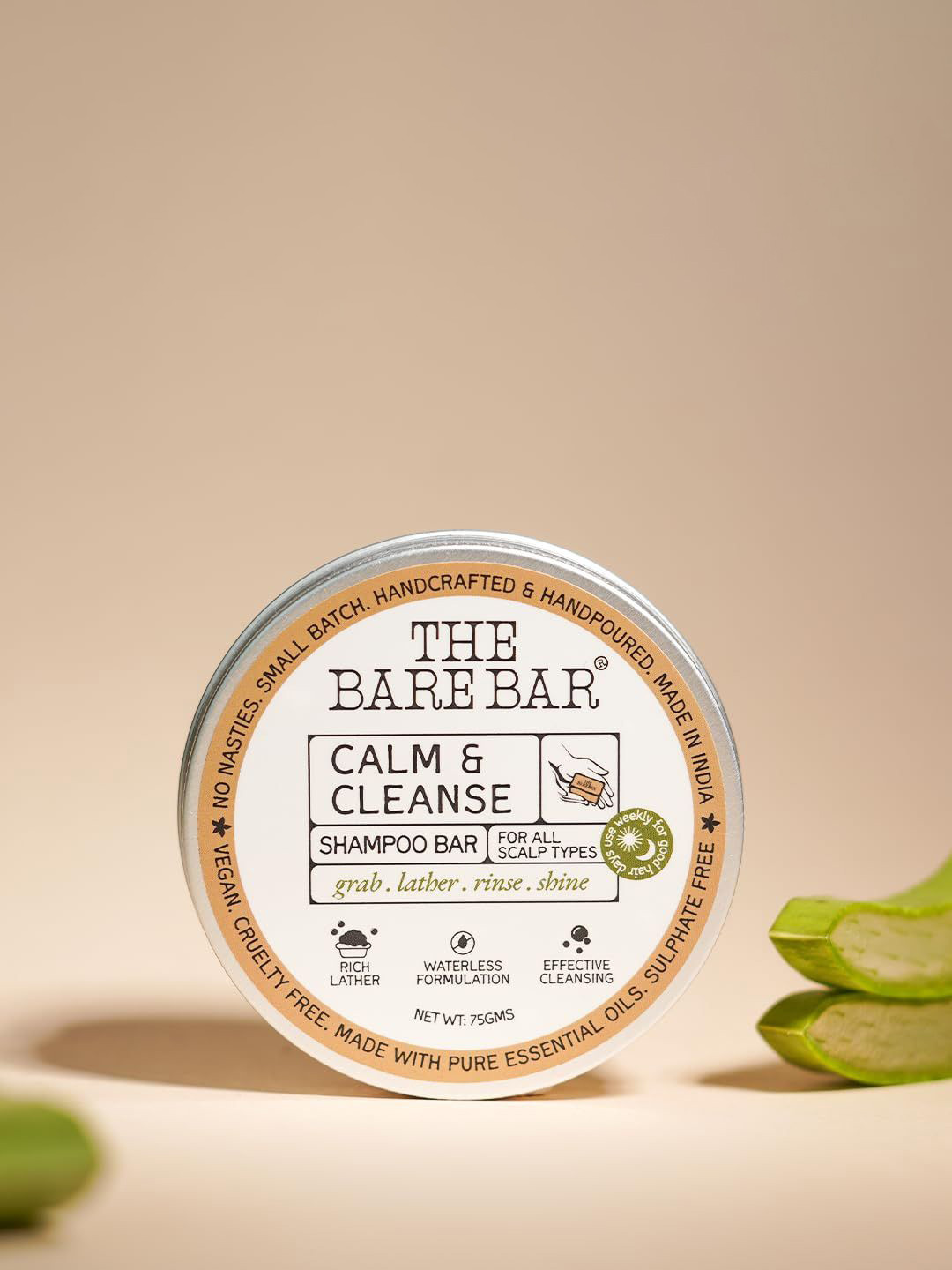 The Bare Bar Calm & Cleanse Shampoo Bar - 75 g