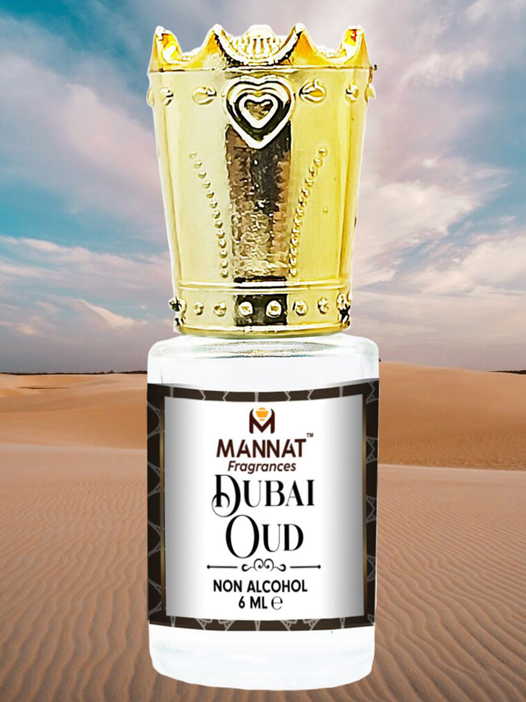 mannat fragrances Dubai Oud Non Alcohol Attar-  6 ml
