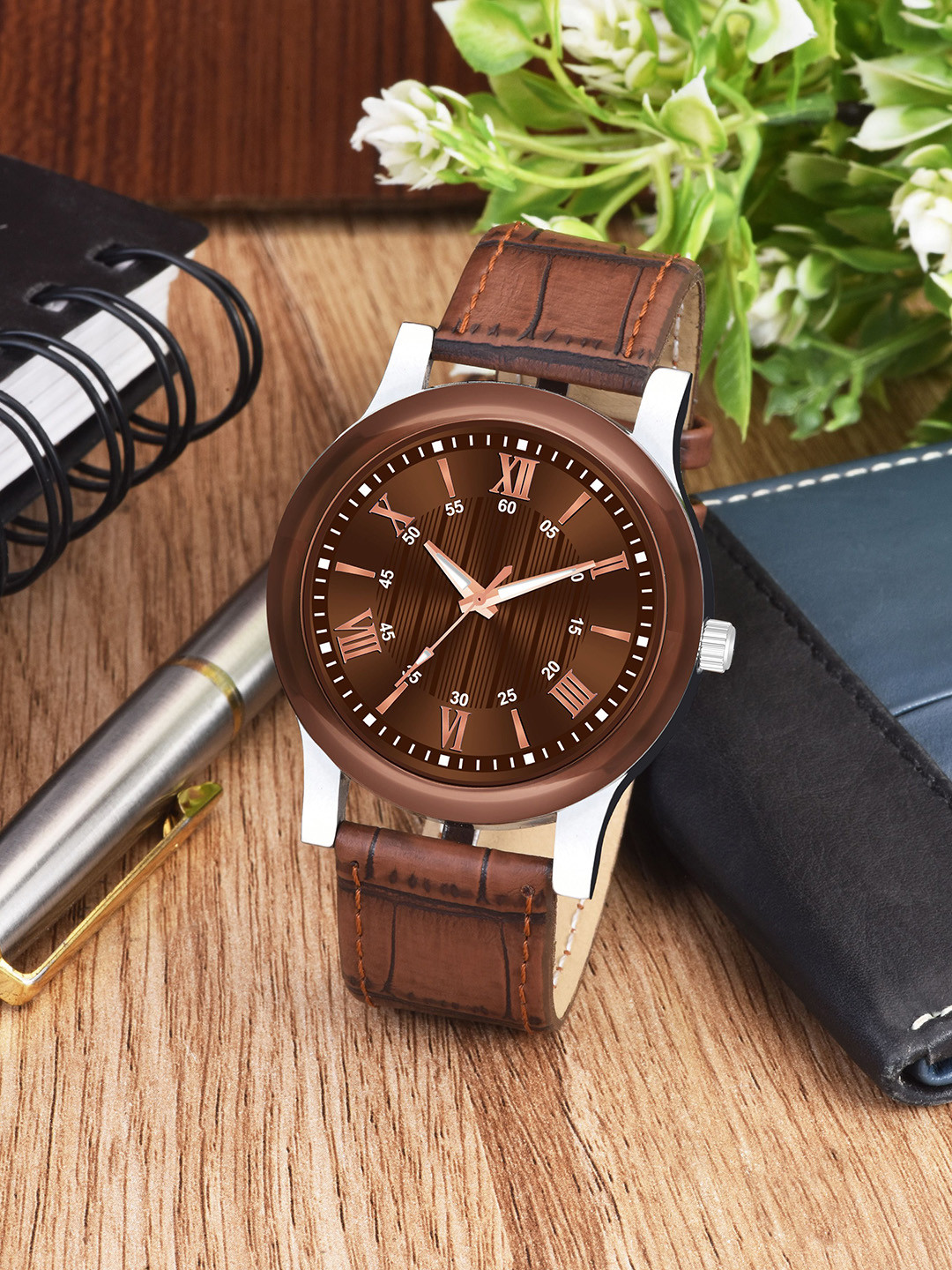 CSAMON Men Textured Dial Analogue Watch B9050 BRO1016 Aeviyo Silm L