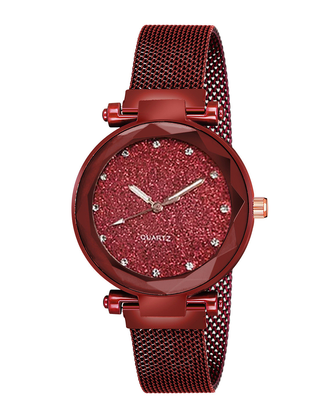 Gopal Shopcart Women Embellished Dial Analogue Watch GR_37,9_Red Full 12 Daimouns