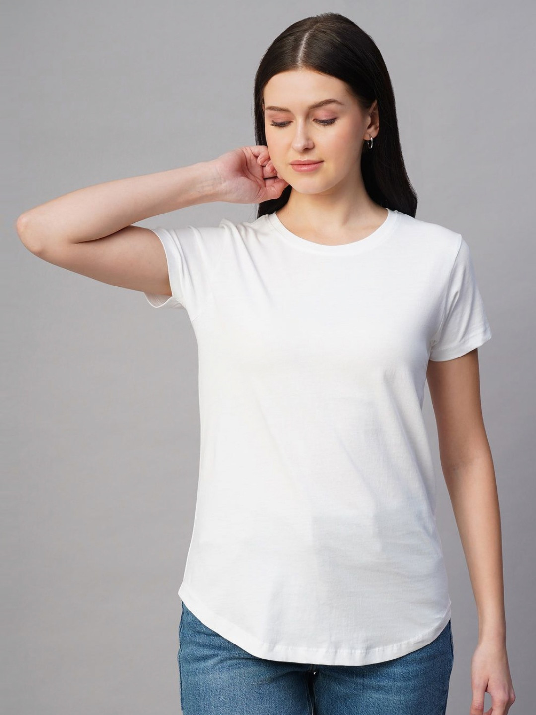 URBANICE Women Regular Fit Round Neck Short Sleeve T-shirt