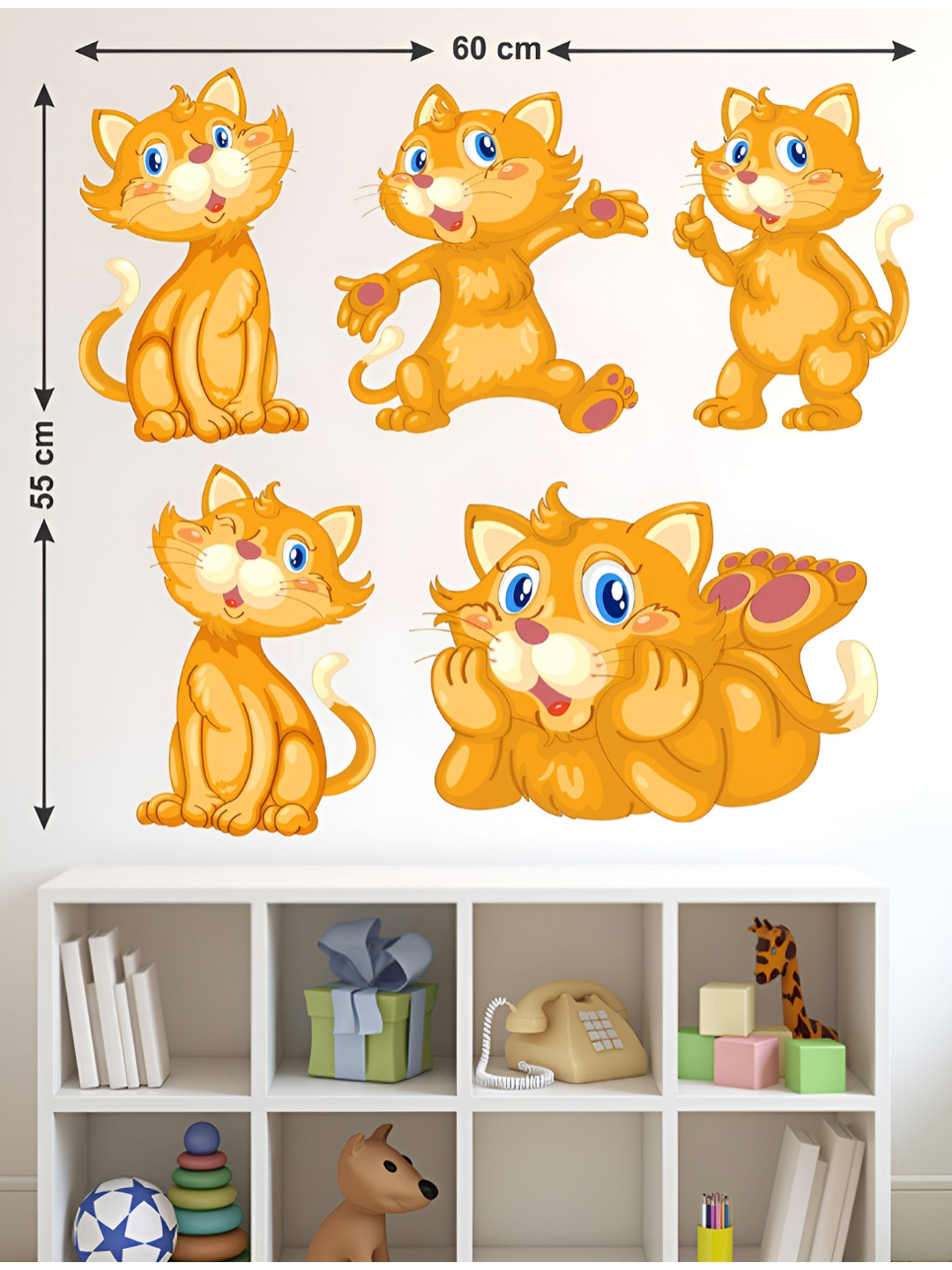 LANSTICK Yellow Printed Matte-Finished Splash-Proof Eco-Friendly Wallpaper