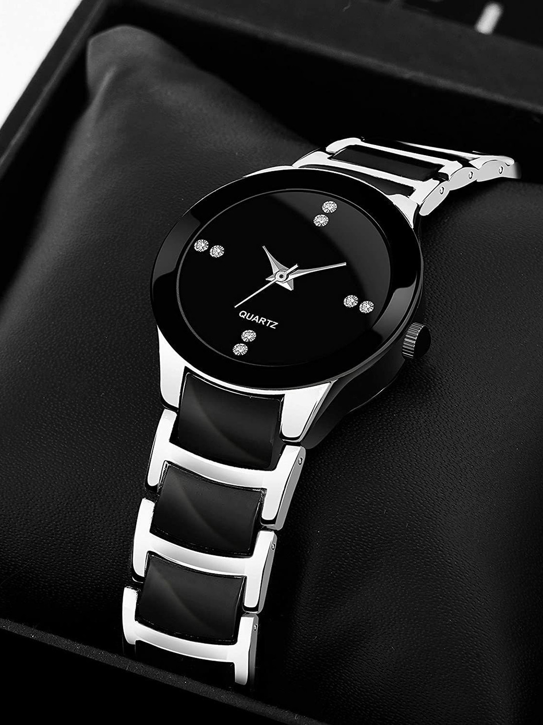 CSAMON Women Pack Of 2  Bracelet Style Straps Analogue Watch IIK Silver Couple_Cs