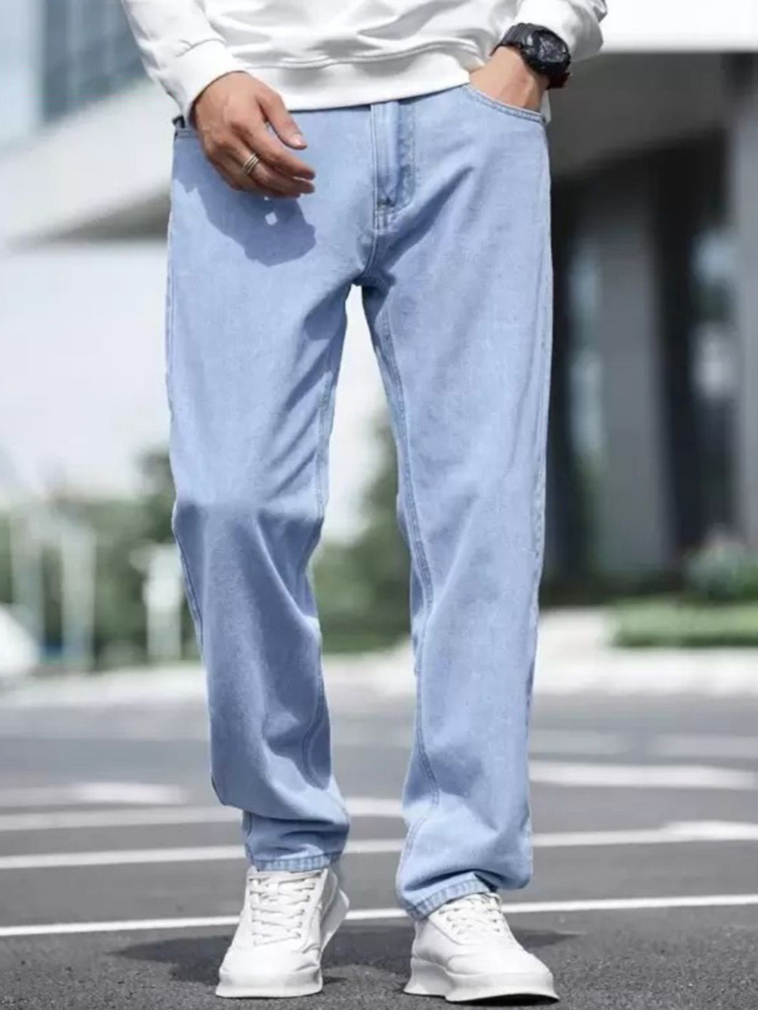 Playfeel Men Clean Look Mid-Rise No Fade Jeans