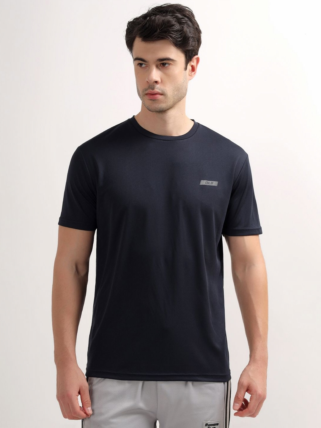 Cantabil Men Round Neck Half Sleeves Regular Fit Placement Print T-shirt