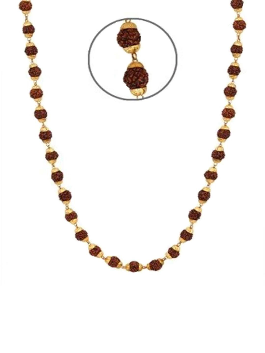kesar zems Alloy Gold-Plated Rudraksha Necklace