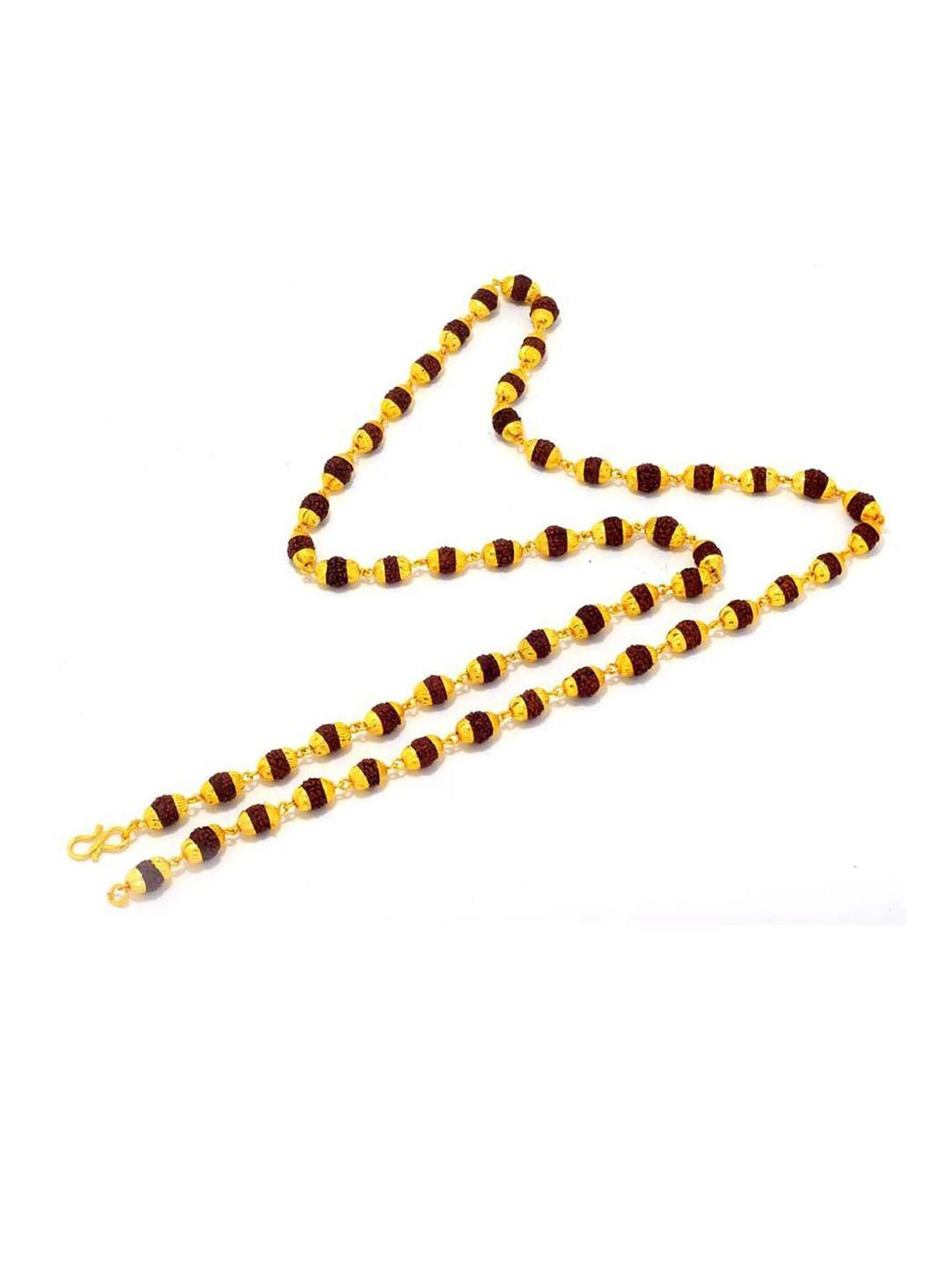 AURRA STORES Gold-Plated Rudhraksha Chain