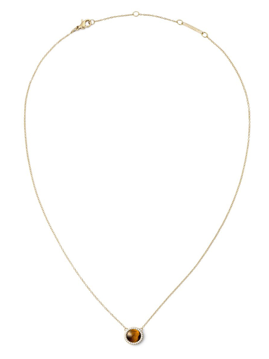 Daniel Wellington Women Audrey Tiger Eye Gold Metal Necklace