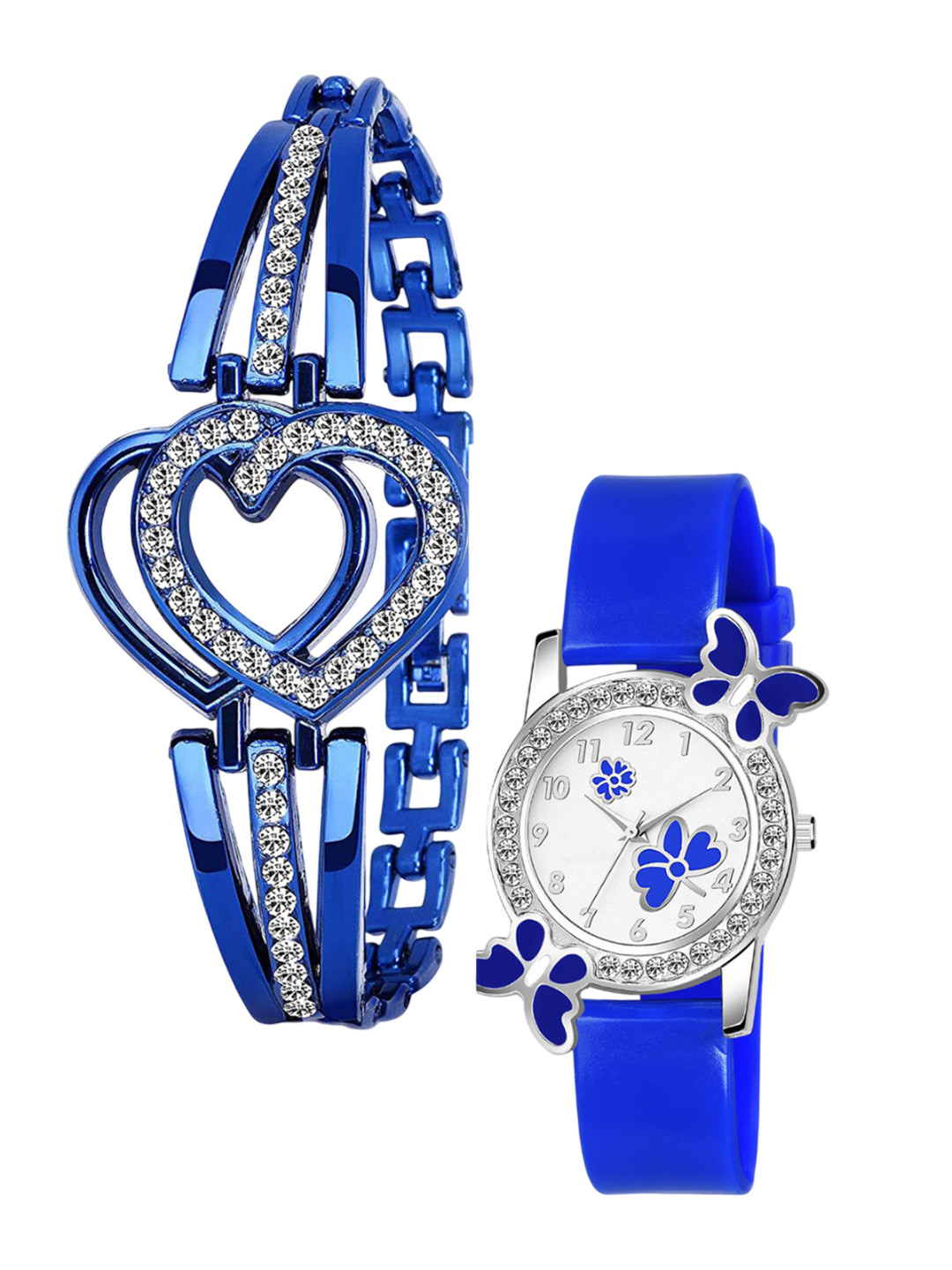 Gopal Shopcart Women Analogue Watch Gift Set 328 BLU315 Heart B