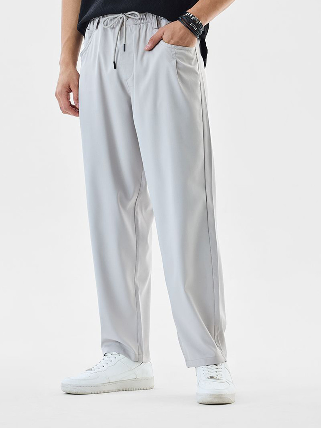 Snitch Men Straight Fit Easy Wash Comfortable Workwear Casual Formal Trousers