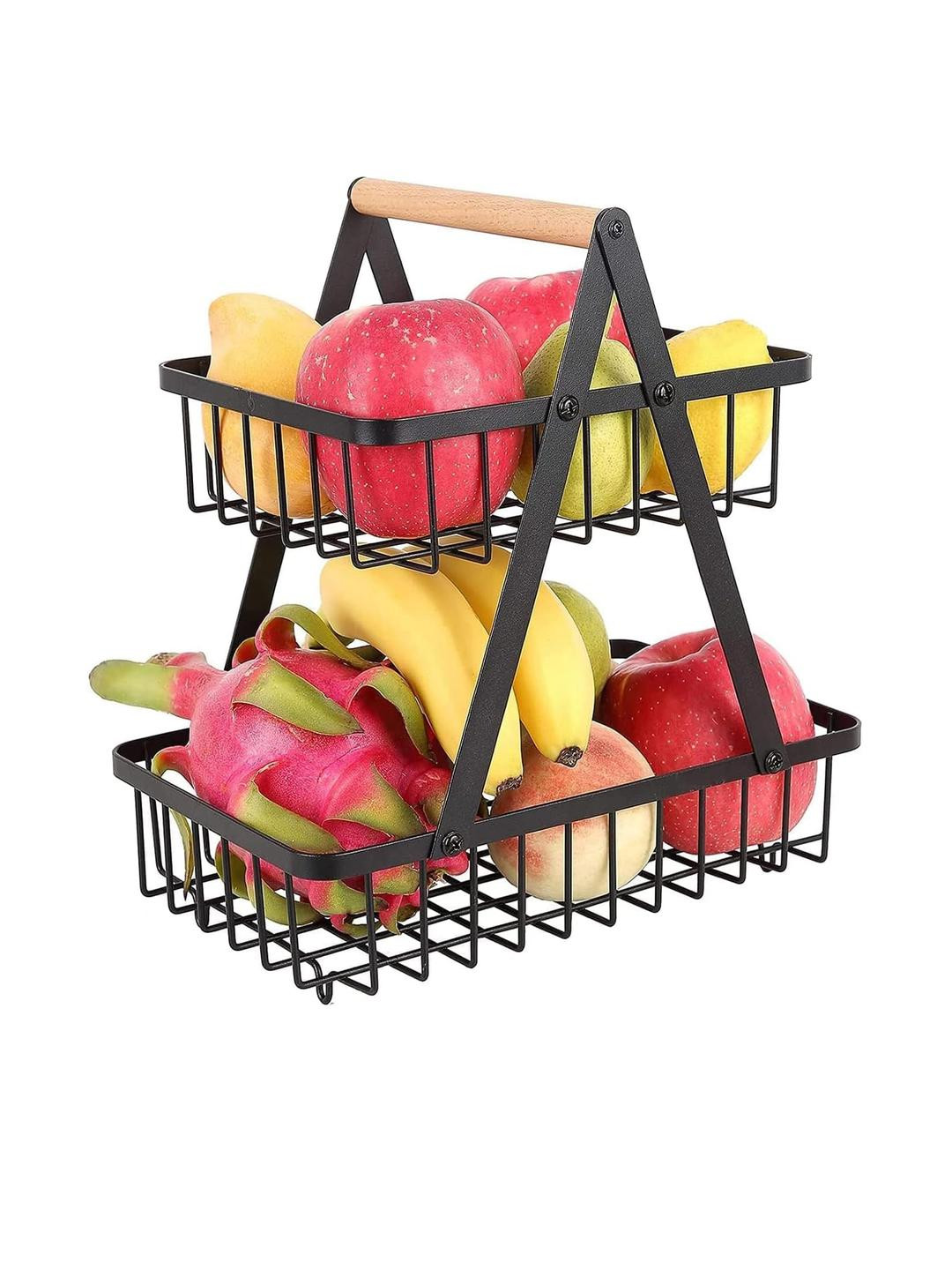 Go Hooked Black 2-Tier Storage Multipurpose Storage Shelf