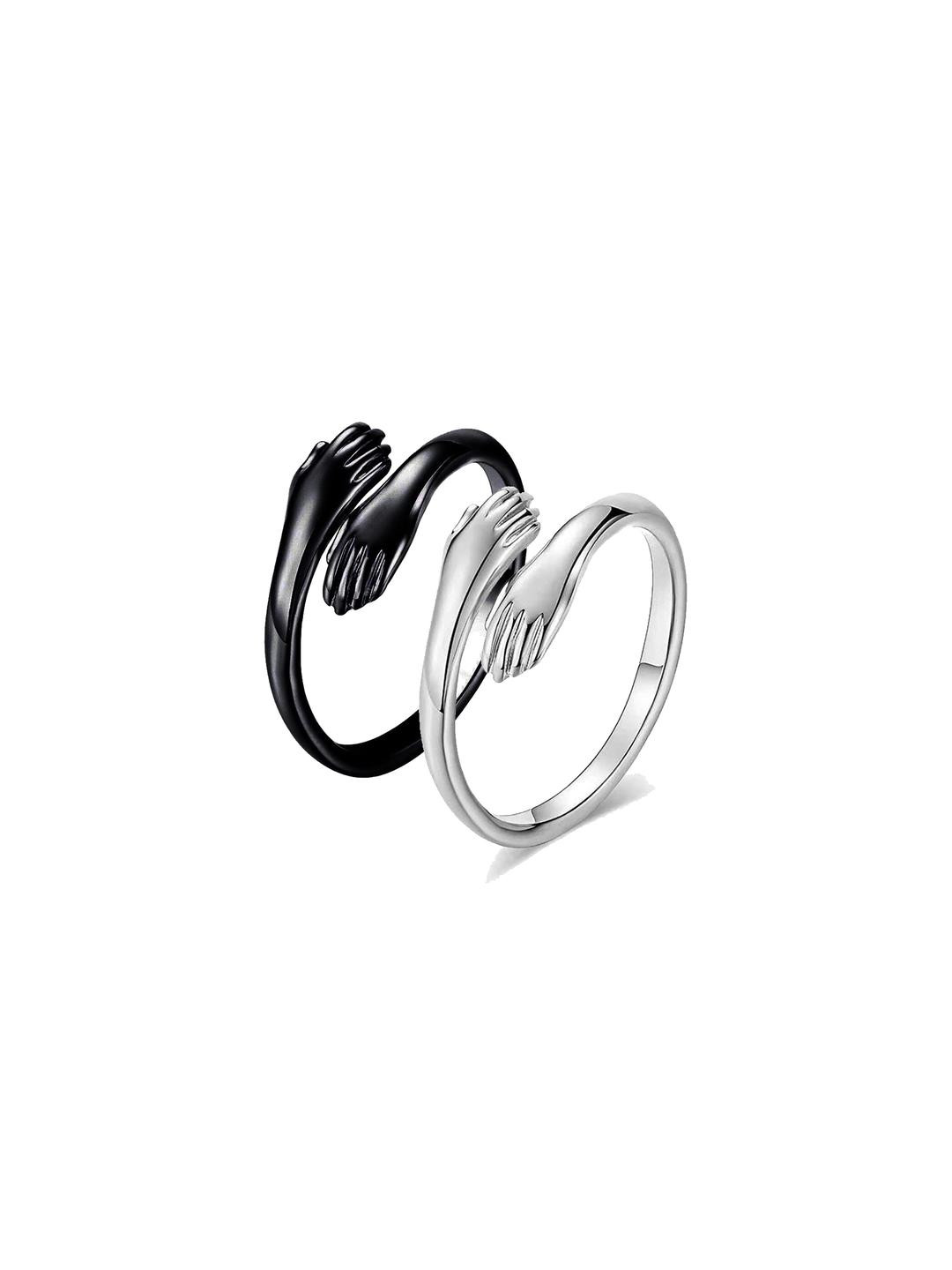 Navkar Crafts Adjustable Pair of Hug Statement Rings