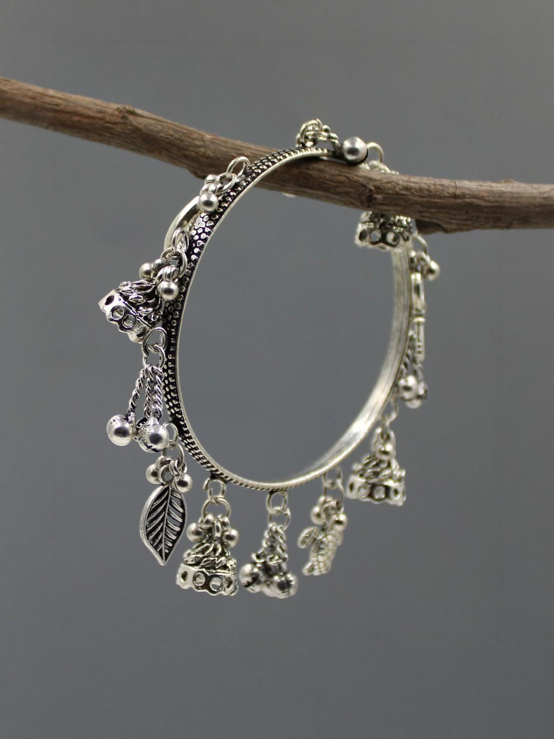 gurjari jewellers Oxidised Bangle with Gungru