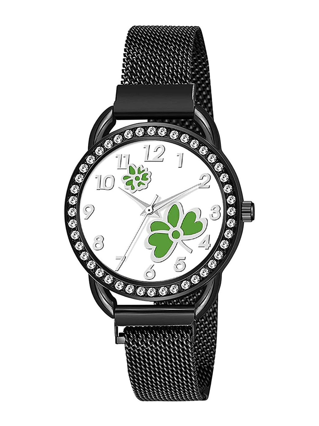 Gopal Shopcart Women Printed Dial Magnetic Straps Analogue Watch C_23 BLK 315 GR Dial