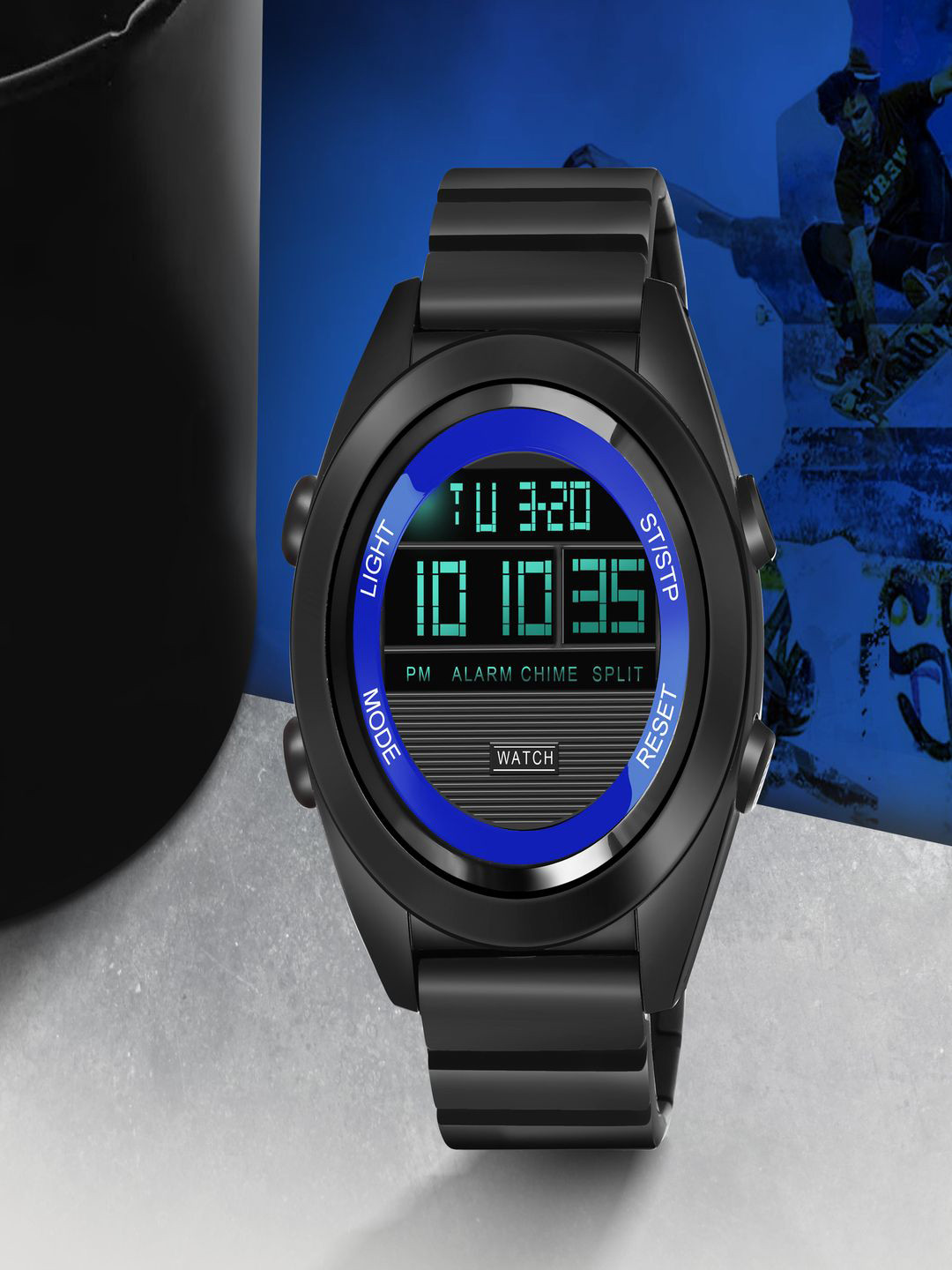 Hala Men Solid Round Tang Regular Digital Watch-9060