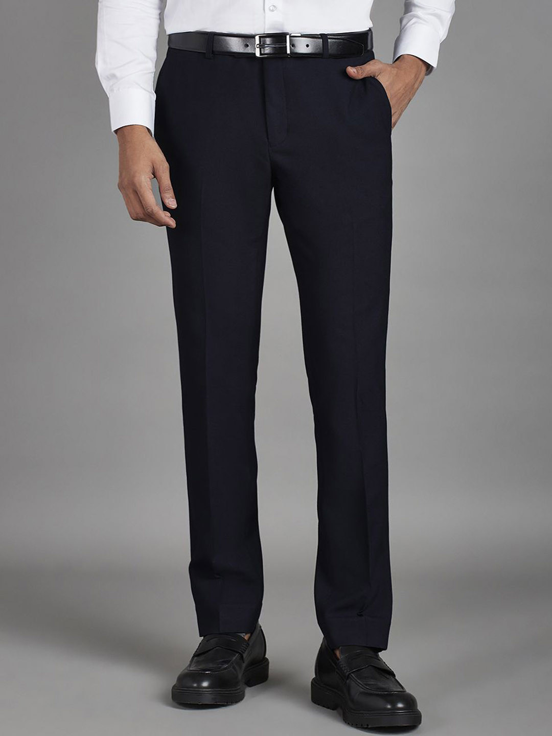 Reid & Taylor Men Mid Rise Slim Fit Formal Trousers