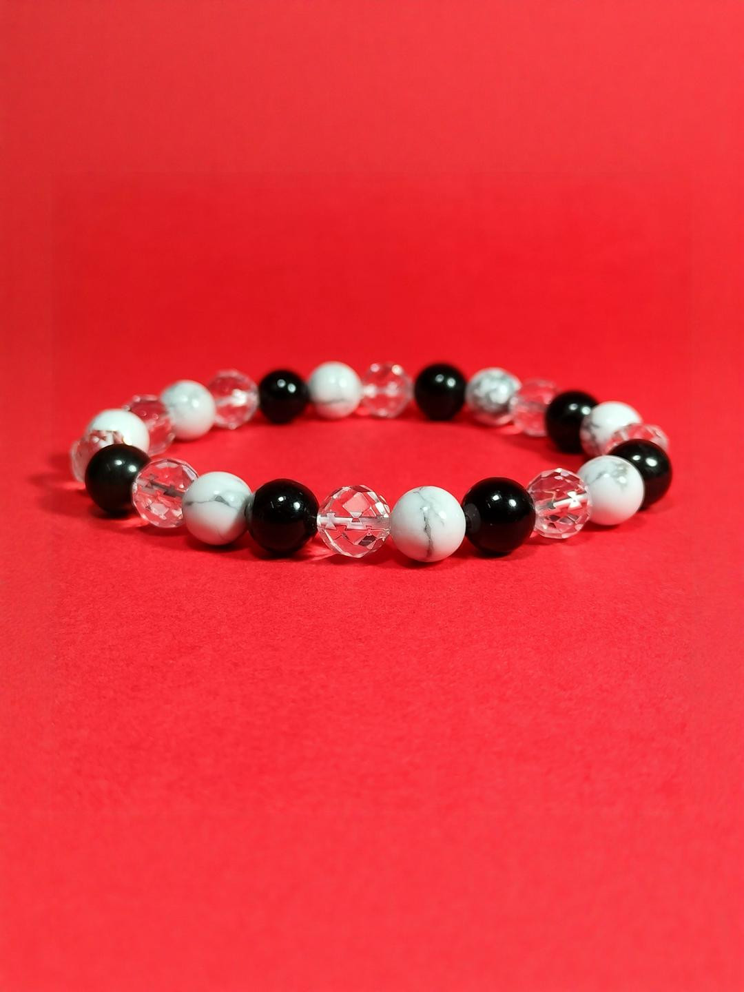 Rodya Unisex Ceramic marblecrystal-black-packof1