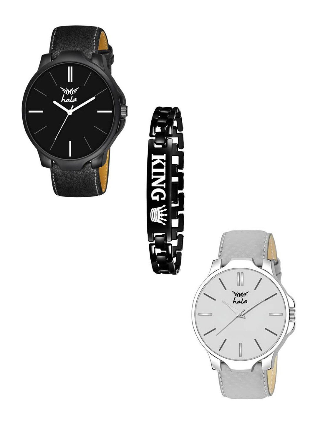 Hala Men Solid Oval Regular Formal Analogue Watch Comes With Bracelet - Miller
