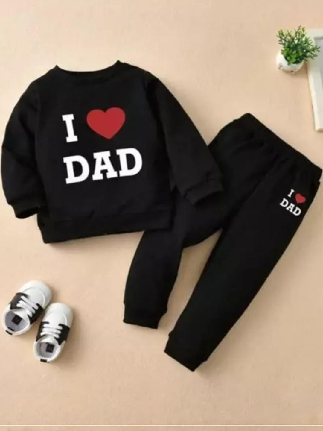 CUTEVIBE Boys Black Printed T-shirt with Pyjamas
