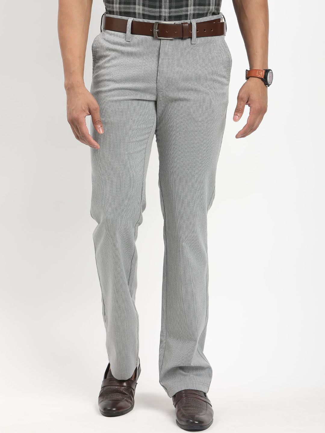 Indian Terrain Men Kansas Slim Fit Regular Trousers