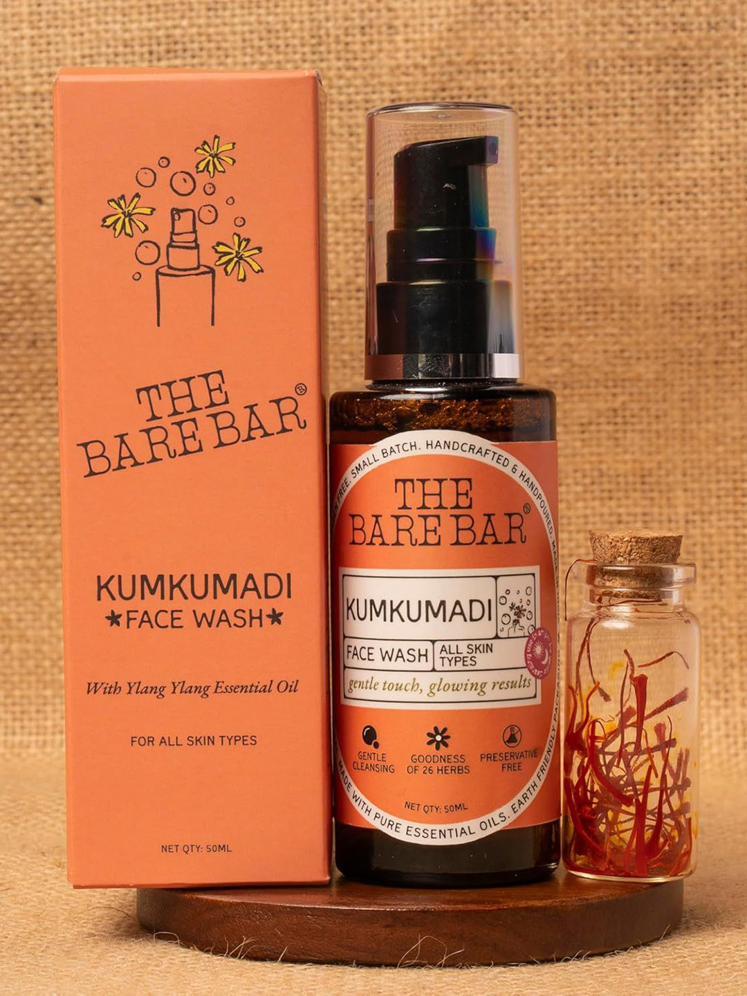 The Bare Bar Kumkumadi Face Wash with Ylang Ylang - 100 ml