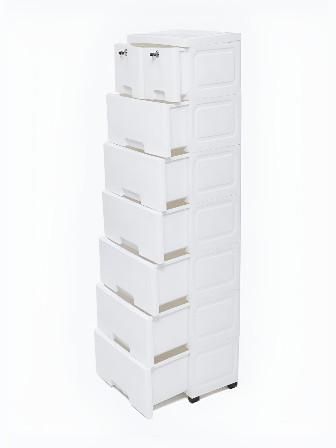 The Tickle Toe Kids White Durable & Eco-Friendly 8-Drawer Storage Chest
