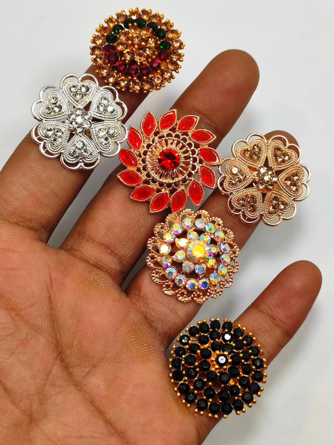 DIVYANSHI COLLECTION Brass American Diamond Finger Ring